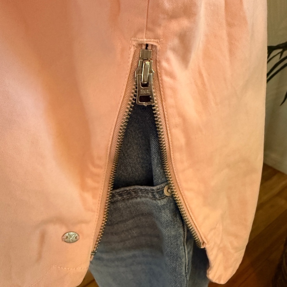 American Eagle Outfitters Light Pink Half Zip Pullover Jacket - Picture 4 of 8